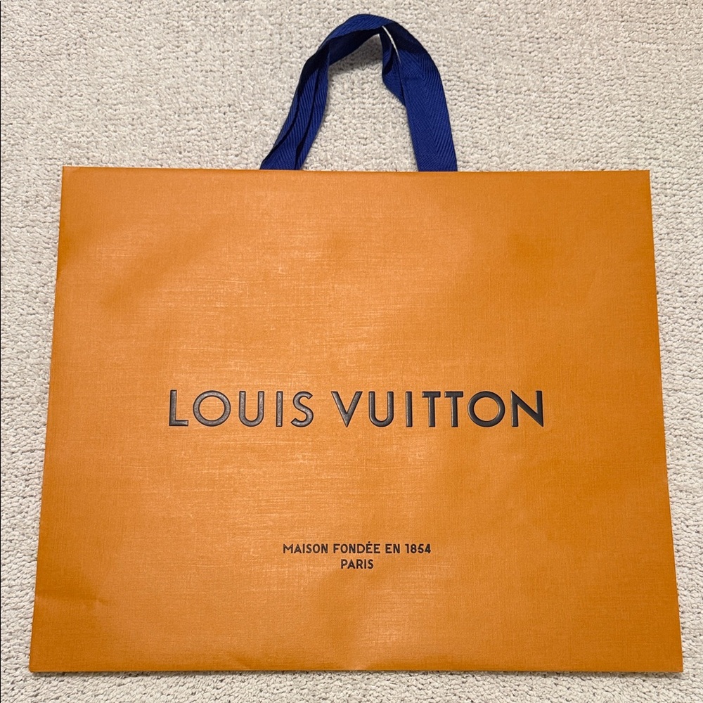 Louis Vuitton Orange and Blue Shopping Bag